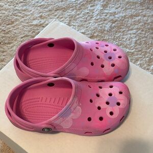 Kids Customized Hand drawn Pink Crocs